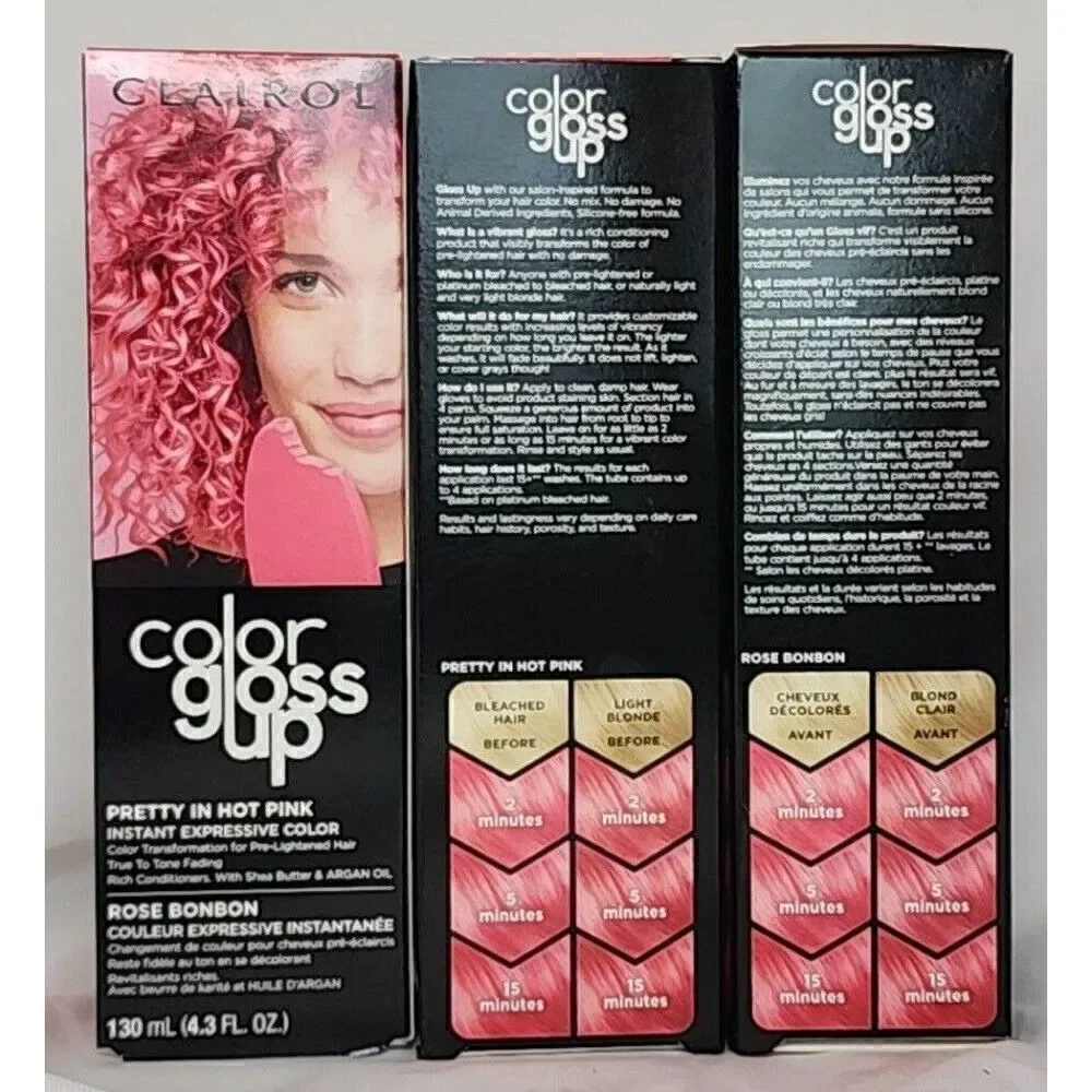 Clairol Color Gloss Up Pretty In Hot Pink Expressive Hair Color 15 washes ( 3 ct